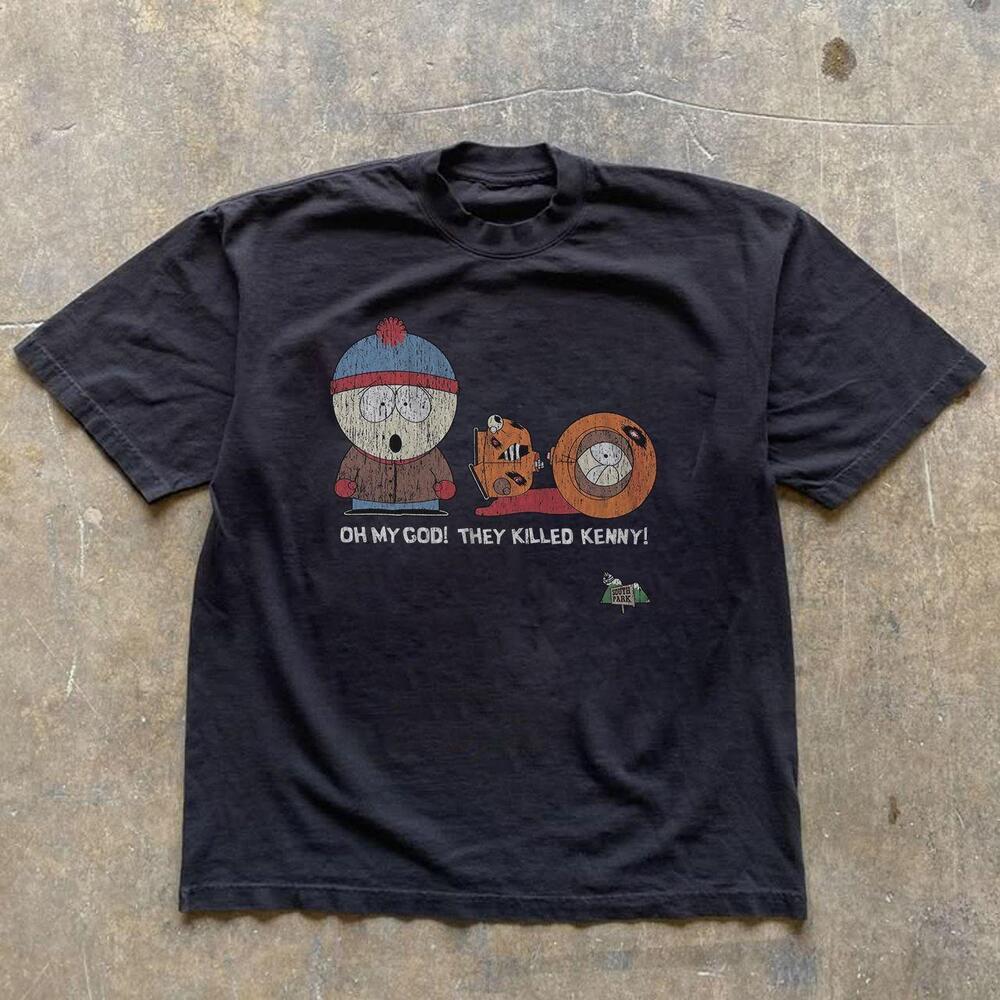 Style 1990 South Park Oh My God They Killed Kenny Blue T Shirt